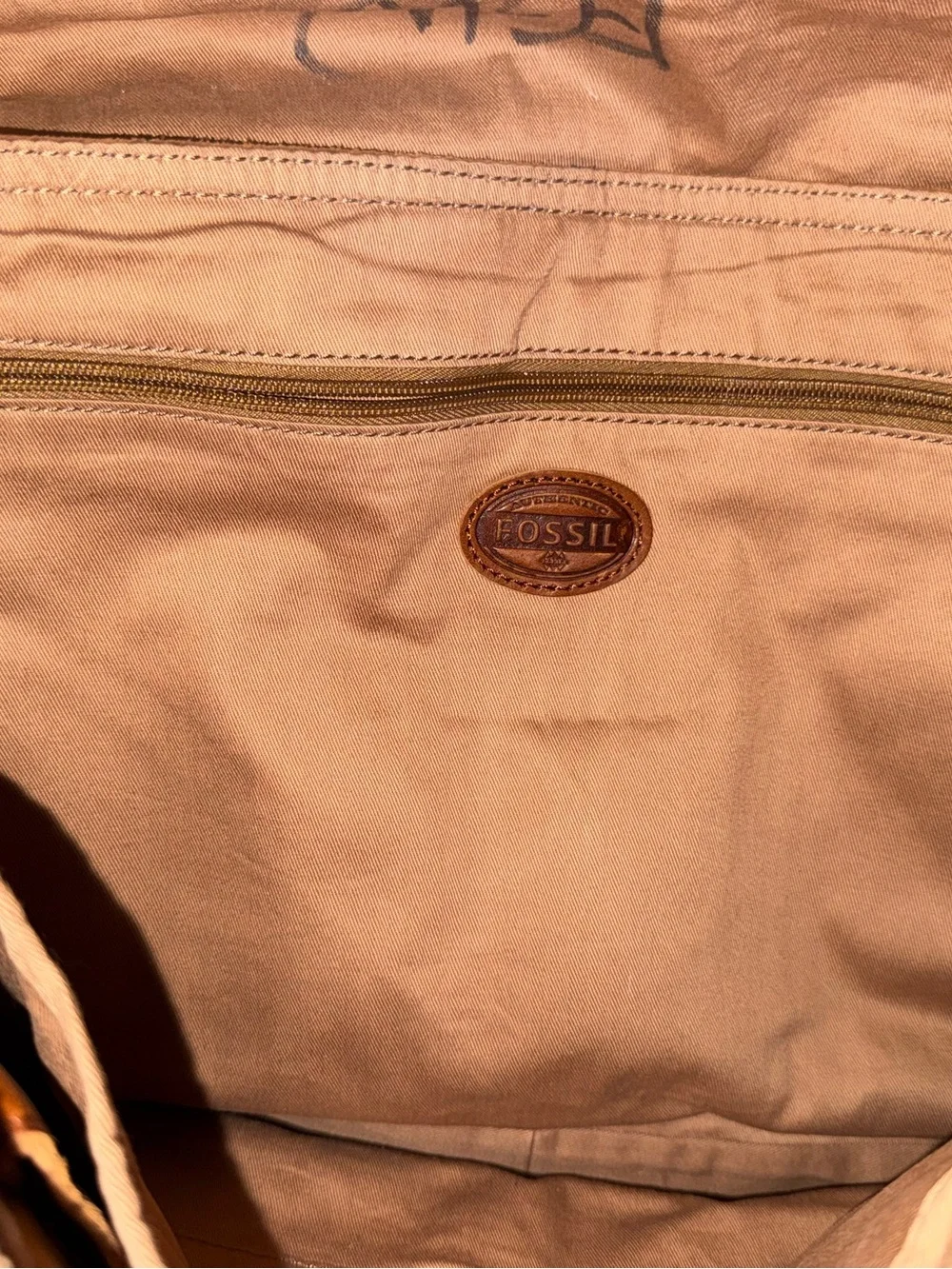 Fossil Vintage Brown Leather Messenger Bag Commuter Laptop Briefcase Flap Case